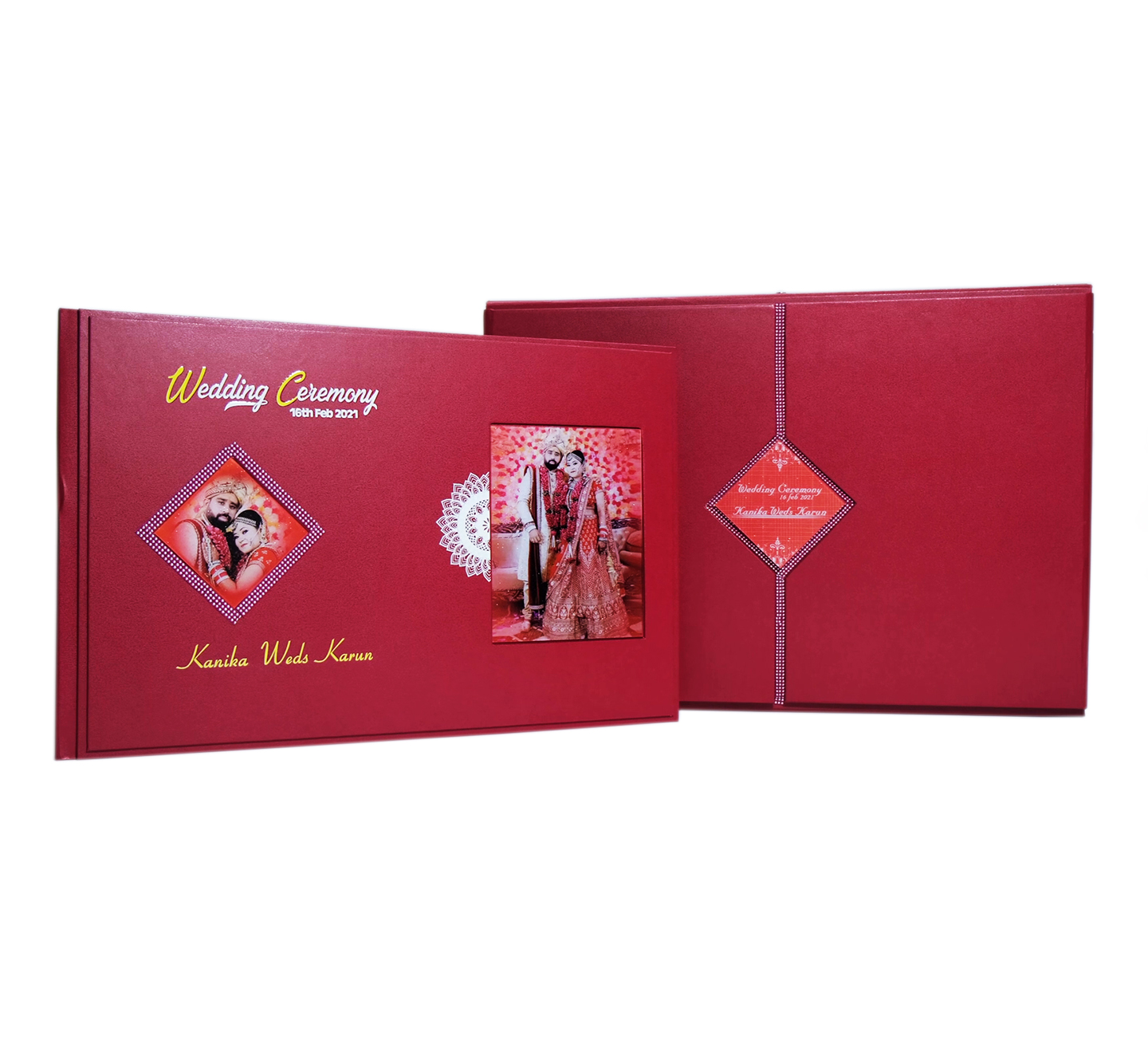 Premium Wedding Album Red Combo 2 -(12x36inch) - Album Delhi