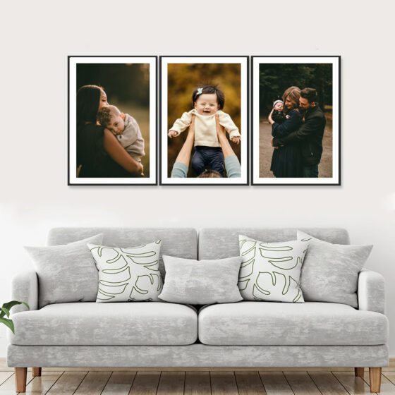 Personalized Collage Wall Set of 3 Frames Album Delhi