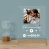 Transparent Acrylic Spotify Photo Frame - having song scannable code with clear acrylic stand