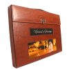 Premium Wedding Album Brown Combo With Nameplate - (12x36inch)