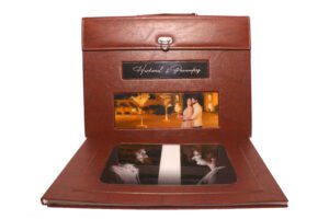 IMG_6439 Premium Wedding Album Brown Combo With Nameplate - (12x36inch)