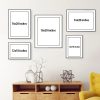 Personalized Collage Wall Set of 5 Frames